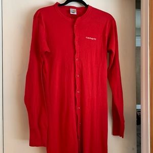 Red Cotton Carhartt Long johns!  Super cute!